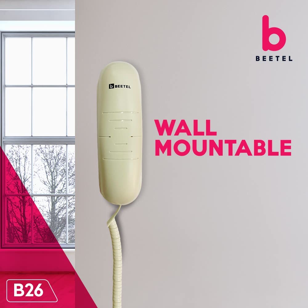 (Open Box) Beetel B11 Corded Landline Phone, Ringer Volume Control, LED for Ring Indication, Wall/Desk Mountable, Classic Design, Clear Call Quality, Mute/Pause/Flash/Redial Function (Made in India)(Black)(B11)