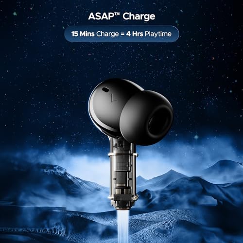(Open Box) boAt Nirvana Space w/ 360º Spatial Audio, ANC Up to 32dB, 100hrs Playback, 4 Mics with AI-ENx™, Hearables App, Adaptive EQ, in-Ear Detection, DLC Drivers Truly Wireless in Ear Earbuds