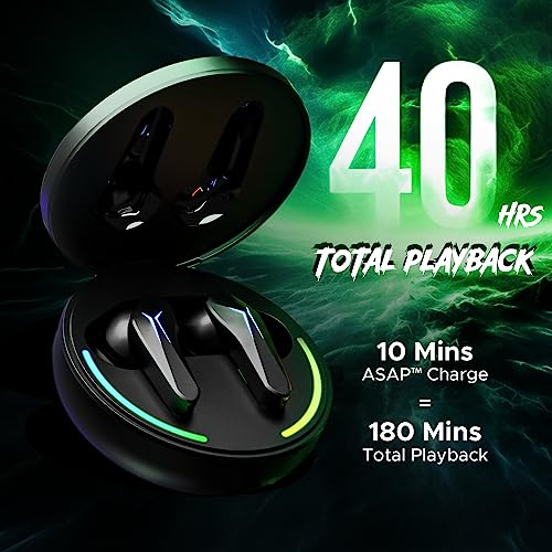 (Open box)boAt Immortal 141 TWS Gaming in Ear Earbuds with Enx?? Tech, Up to 40 Hours Playtime, Beast?? Mode, Ipx4 Resistance, Iwp?? Tech, RBG Lights, & USB Type-C Port(Black Sabre)