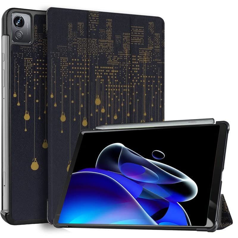 (OPEN BOX)Robustrion Trifold Flip Stand Case Cover for Realme Pad X 11 inch Tablet Cover - Black