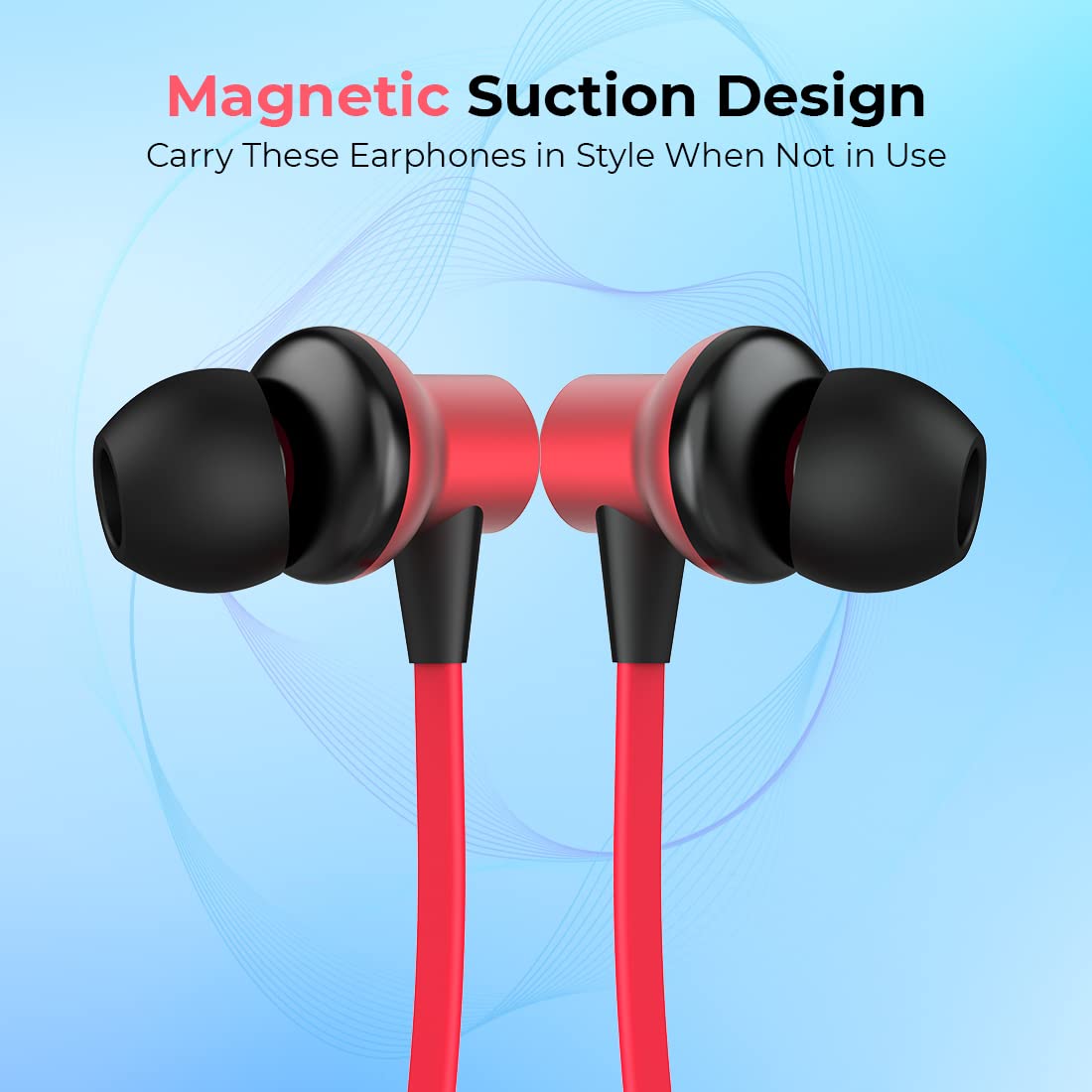 (Open Box) pTron Bassfest Plus Magnetic in Ear Bluetooth 5.0 Wireless Headphones with Mic, Stereo Sound with Bass, IPX4 Water & Sweat Resistant, Voice Assistance, Ergonomic & Lightweight - (Black & Grey)