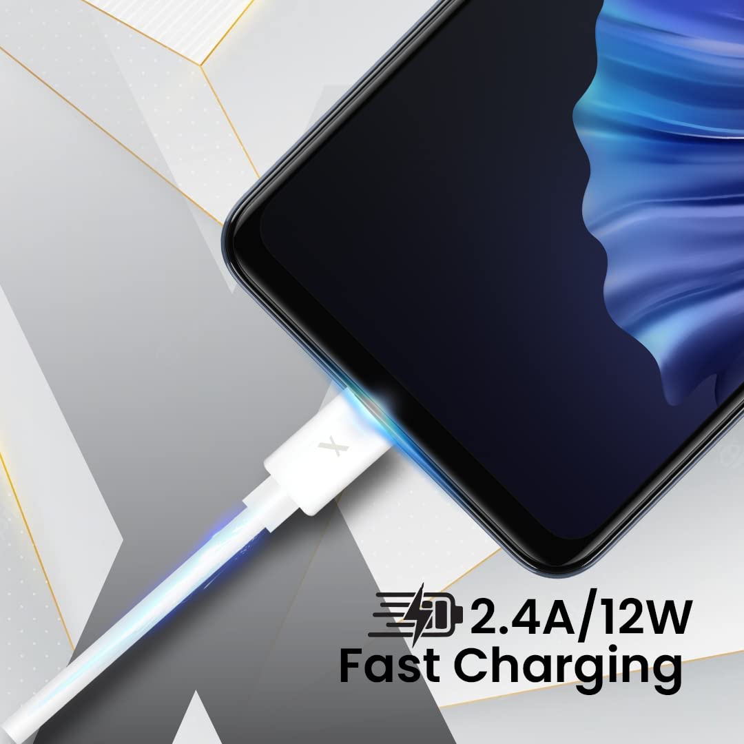 FLiX (Beetel USB to Micro USB PVC Data Sync & 2A Fast Charging Cable, Made in India, 480Mbps Data Sync, Solid Cable, 1 Meter Long USB Cable for Micro USB Devices (Black)(XCD-M11)