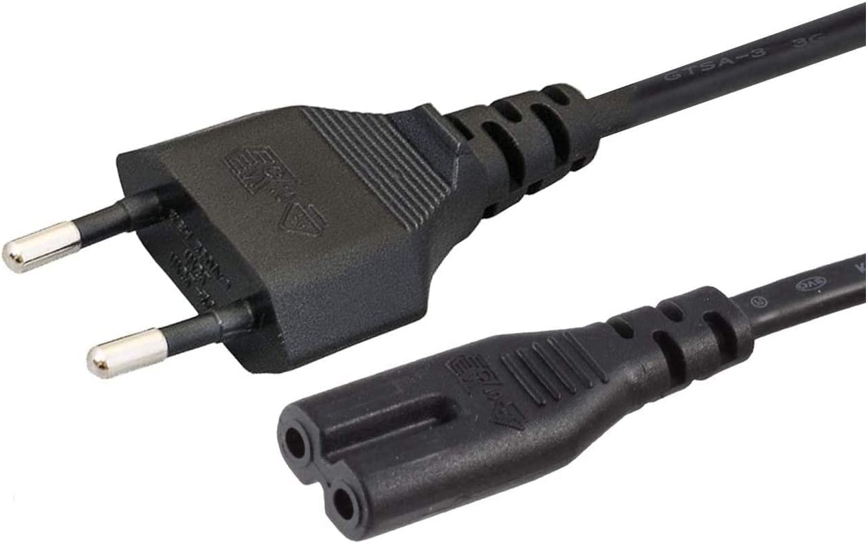 (Open Box)NISHTECH (1.5 Meter) 2-pin Universal Replacement AC Power Cord Cable Wire for LED TV, Printer,Laptop PC Notebook Computer, Play Station,Tape Recorder, Camera