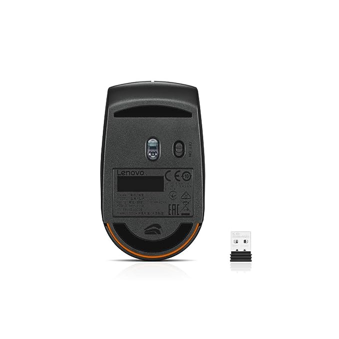 (Open Box) Lenovo 300 Wireless Compact Mouse, 1000 DPI Optical sensor, 2.4GHz Wireless Nano USB, 10m range, 3-button(left,right,scroll) upto 3M left/right clicks & 1yr battery, Ambidextrous, Ergonomic GX30K79401