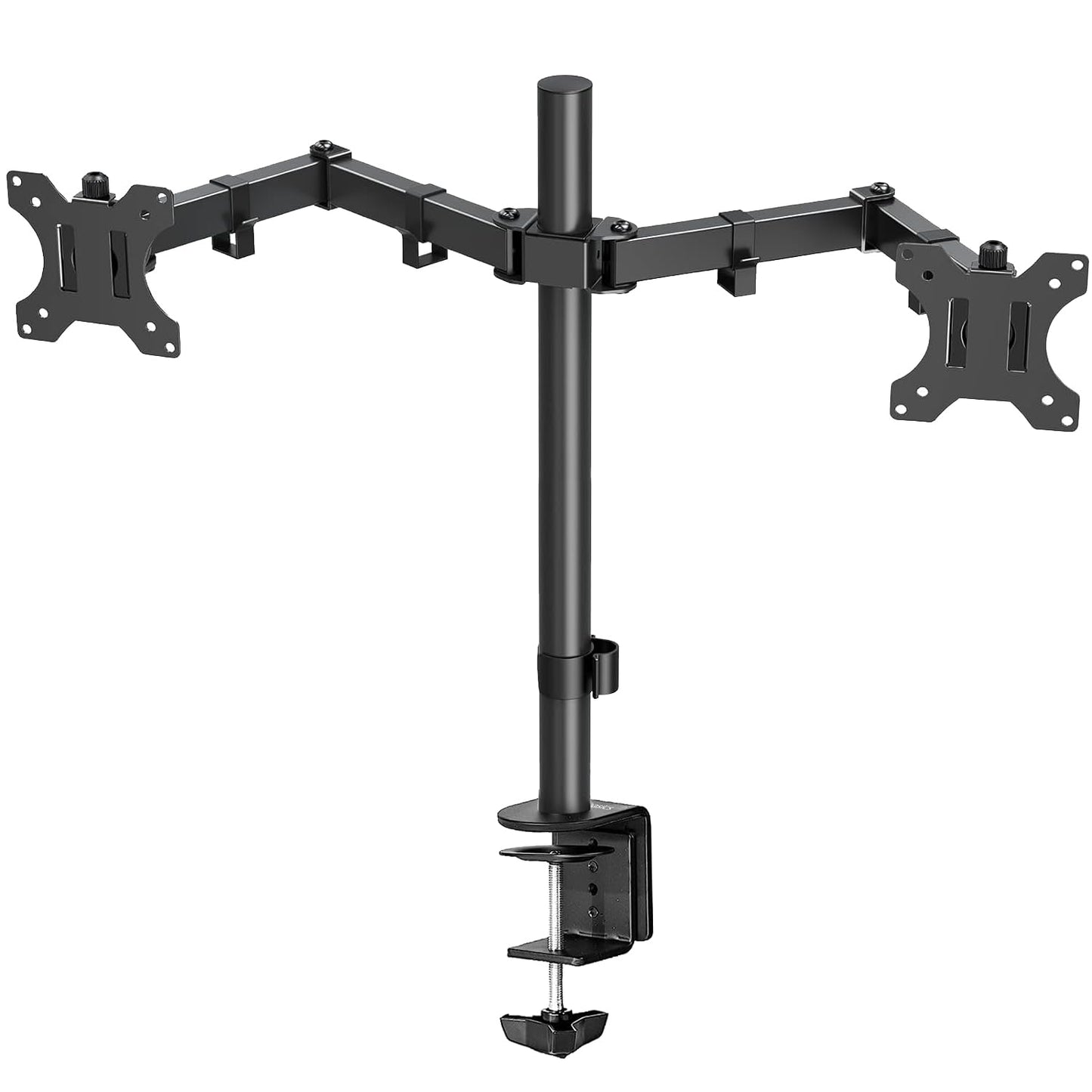 (Open Box) amazon basics Dual Monitor Stand - Height-Adjustable Arm Mount, Steel