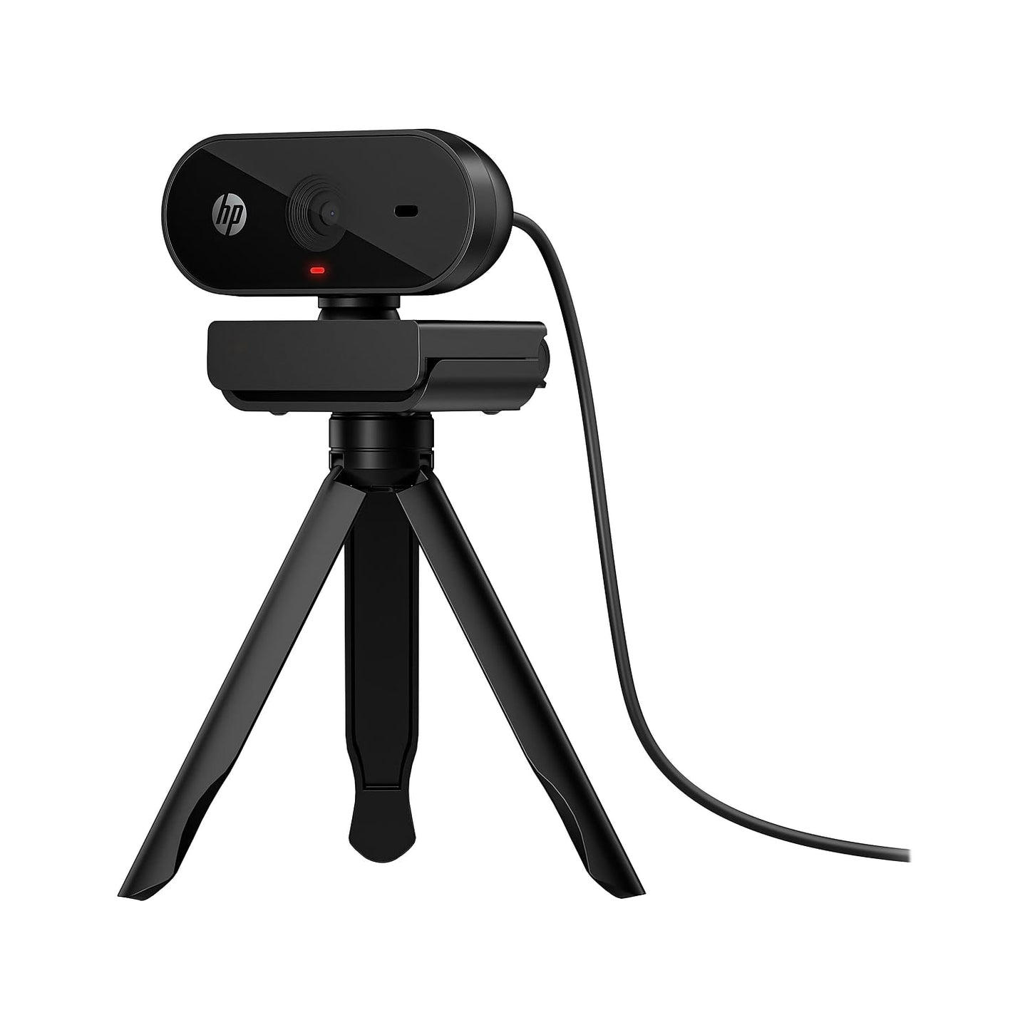 (Open Box)HP 320 FHD Webcam 1080 Full HD 30fps - Plug and Play Setup, Wide-Angle View for Video Calling on Skype, Zoom, Microsoft Teams and Other Apps/ 1 Year Warranty (53X26AA),Black