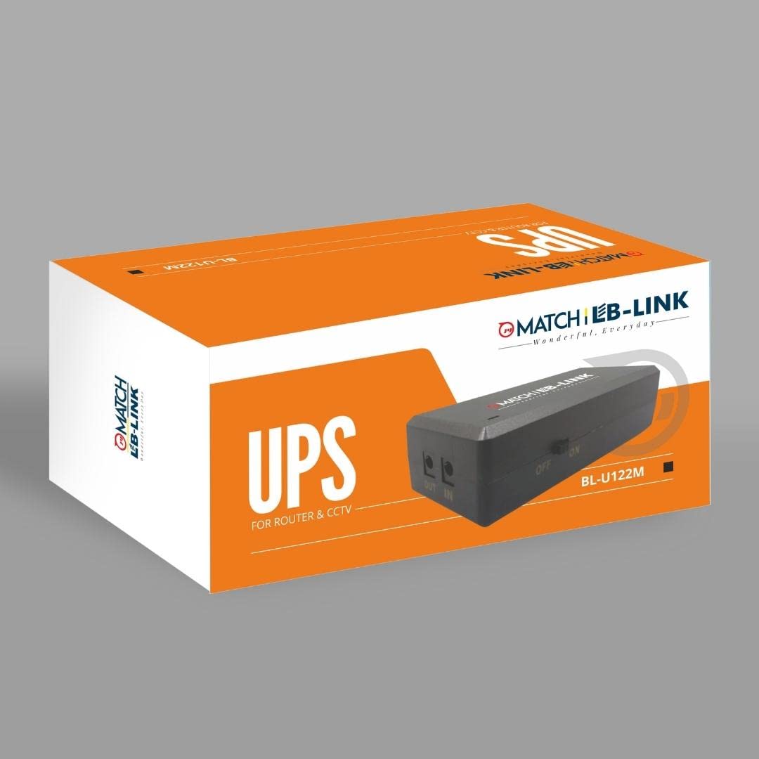 (Open Box) Match LB-LINK Mini UPS for 12V WiFi Router Broadband Modem | Backup Upto 6 Hours | 2200mAh Battery | Current Surge & Deep Discharge Protection |WiFi Router UPS Power Backup During Power Cuts