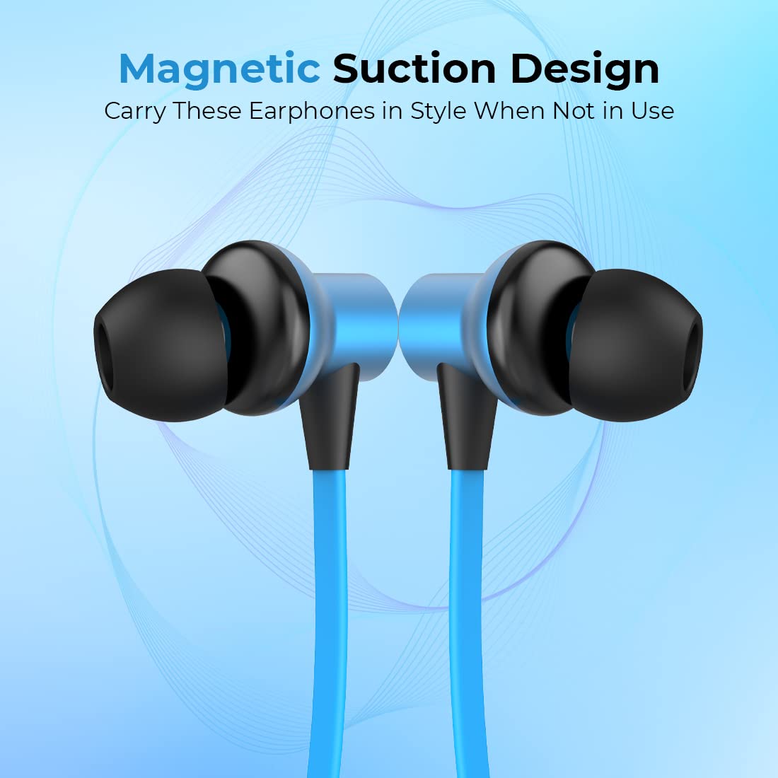 (Open Box) pTron Bassfest Plus Magnetic in Ear Bluetooth 5.0 Wireless Headphones with Mic, Stereo Sound with Bass, IPX4 Water & Sweat Resistant, Voice Assistance, Ergonomic & Lightweight - (Black & Grey)