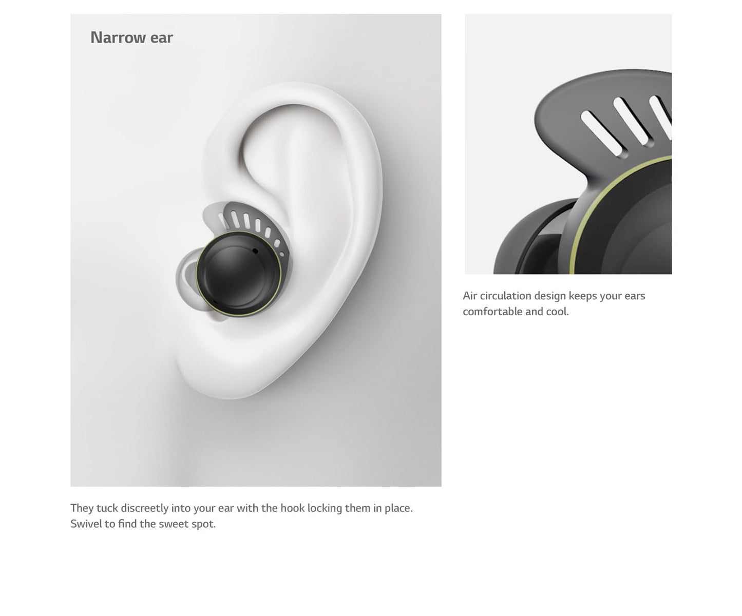 (Open Box) LG Tone Free FP5 - Enhanced Active Noise Cancelling Bluetooth Truly Wireless in Ear Earbuds with mic (Black)