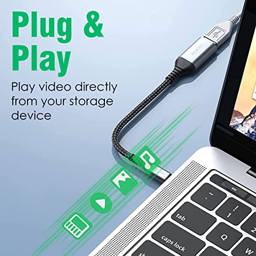 AGARO Micro USB to USB A Female OTG Adapter- (Metallic Grey)
