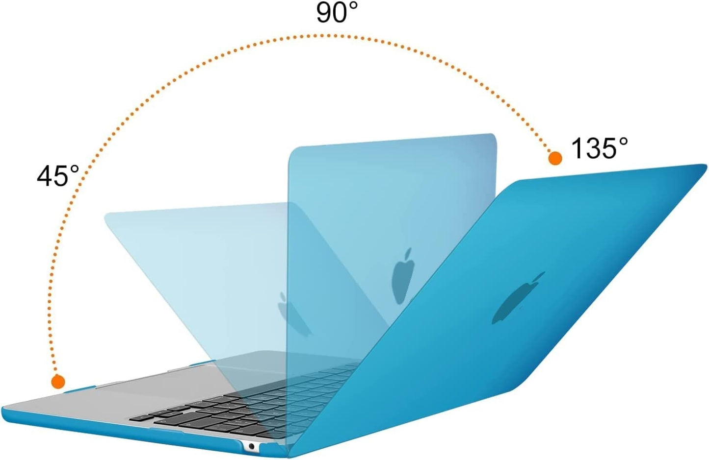 (OPEN BOX)MOCA Case for MacBook Air 13.6 inch Case 2022 2023 2024 Release M3 A3113 M2 A2681 with Touch ID,Hard Shell Case Cover (Frost Clear)