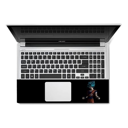 (Open Box) ANCIARY Full Laptop Skin Bubble-Free HD Quality Sticker for Laptops Upto 15.6" Compatible with Apple/Dell/HP/Lenovo/Acer/Asus/Sony (Dustproof|Waterproof|Scratchproof|Reusable) - Goku