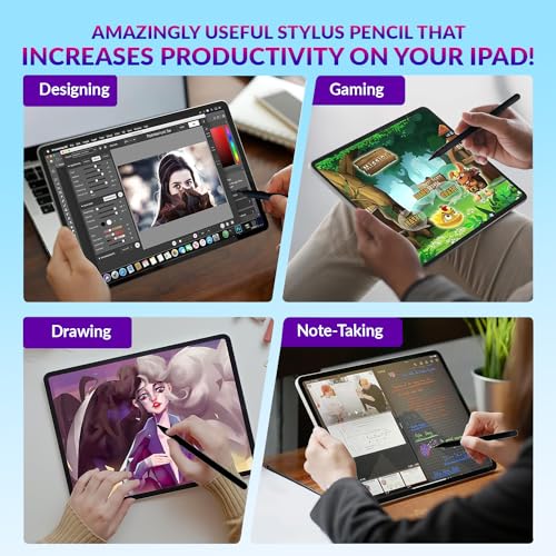 (Open Box)Tukzer 5-Replacement Tip Compatible with Tukzer Stylus Pen for iPad Palm Rejection, 2nd Gen Compatible for (2018-2021) iPad 6/7/8/9 Gen; iPad Pro(11/12.9") iPad Mini (5,2021) iPad Air 3rd Gen(TZ-TIP1)