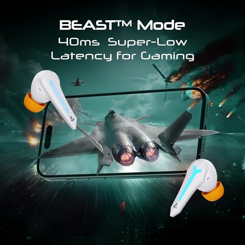(Open box)boAt Immortal 111 TWS in Ear Earbuds with Up to 40 Hours of Playtime, 40 Ms Super-Low Latency Beast Mode, RGB LEDs, Quad Mics with Enx Tech, ASAP Charge, Iwp Tech, Ipx4, Btv5.3(Black Sabre)