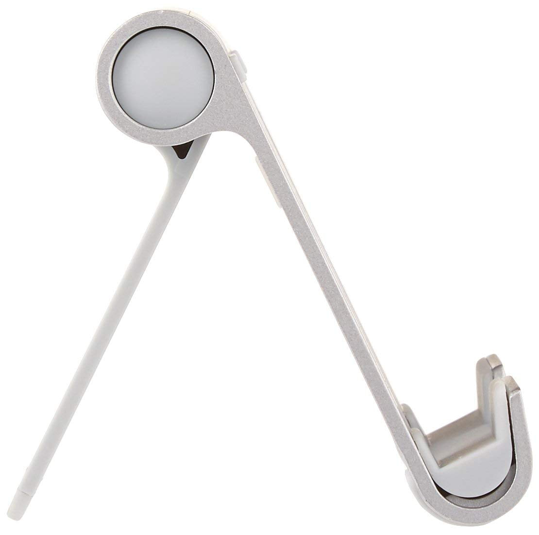 (Open Box) AmazonBasics Multi-Angle Portable Stand for Mobile Phones, Tablets and E-readers, Silver