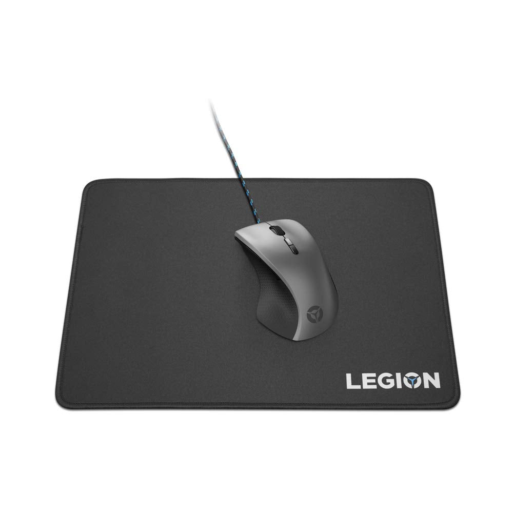 (OPEN BOX)Lenovo Legion Gaming Cloth Mouse Pad | Skid-Proof Rubber Base | Durable Braided Locked Edge Design| Durable high-Density, Water Repellent Microfiber