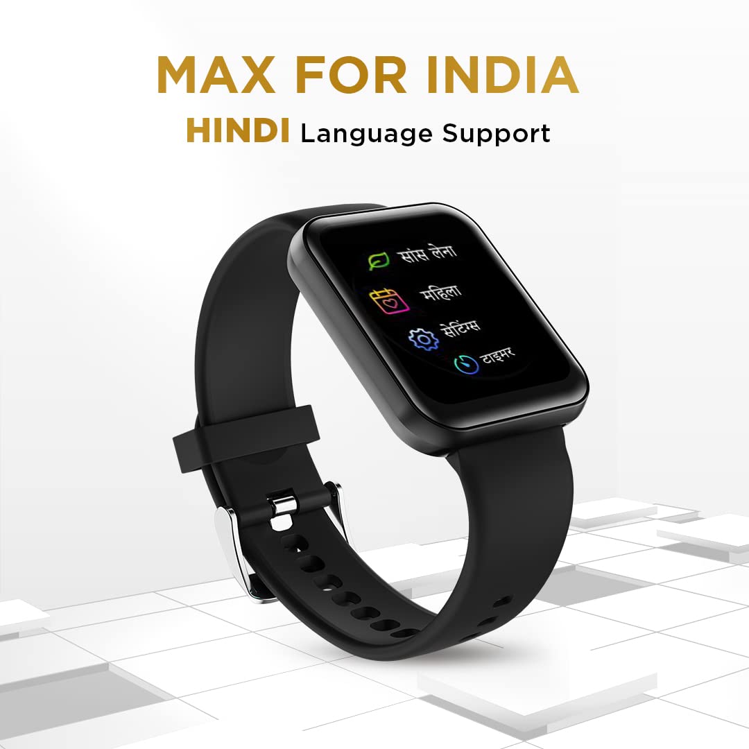 (Open Box) GIZMORE Gizfit Blaze Max 1.85" IPS Display with 240 x 280 px | 450 NITS Brightness BT Calling Edge to Edge Display, Voice Assistance, Bluetooth Smartwatch (Gray)