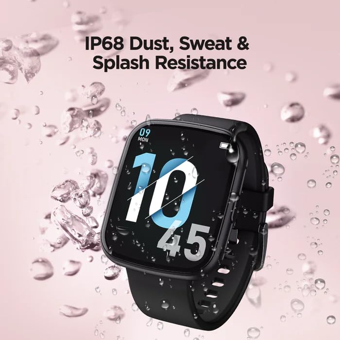 (Open Box)Boat Wave Play Vivid 1.69" (4.29cm) HD Display Smartwatch with IP68 Dust & Water Resistance, 10+ Sport Modes