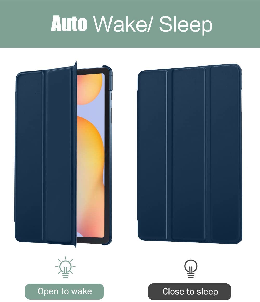 (Open Box)SwooK Case Compatible with Galaxy Tab S6 Lite 10.4 2020, Stand Cover with Translucent Frosted PC Back Shell Fit Samsung Galaxy Tab S6 Lite 10.4 2020 SM-P610/P615 (S6 lite 10.4 Inch, Aqua)