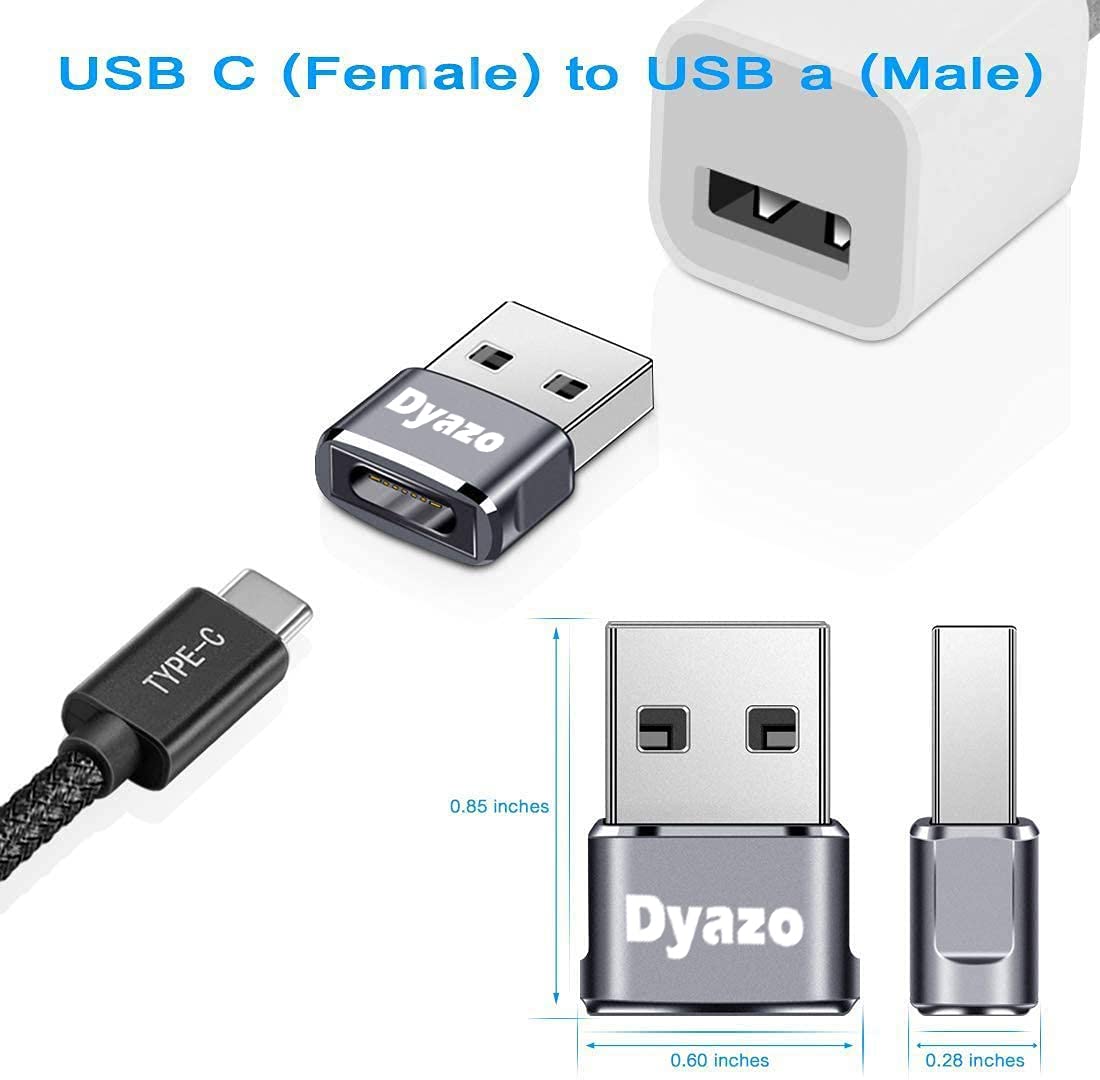 (Open Box) Dyazo Aluminium Portable High Speed Micro USB to USB A Female OTG Adapter/Converter Compatible with Samsung S6 Edje S7 Edge S4 LG G4, Mouse, Keyboard, Flash Drive All Micro O.T.G Enable Devices
