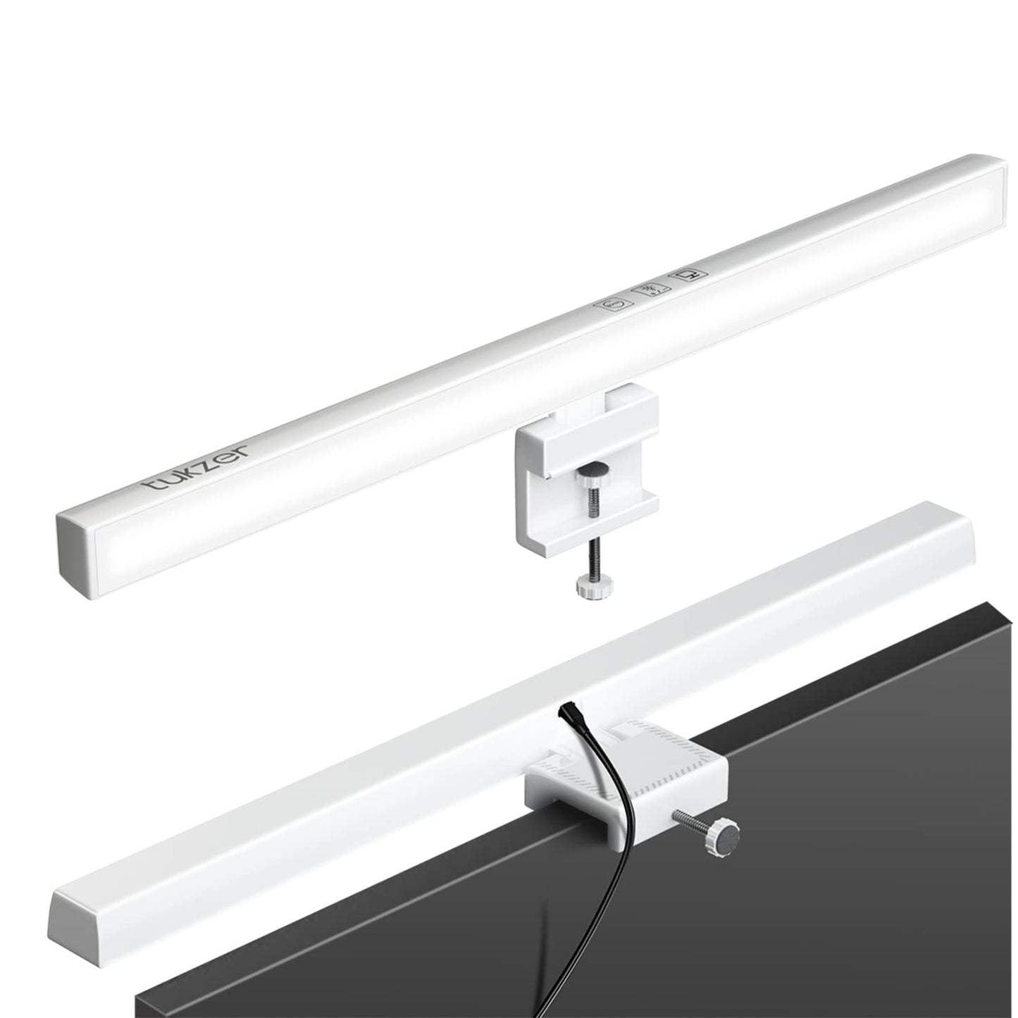 (Open Box)Tukzer 13-Inch Laptop Screen Light Bar with Smart Touch Sensor| USB Powered 5W LED E-Reading Lamp | 3 Color Temperature Modes, Stepless Dimming, 60-Min Timer, No Screen Glare Eye Health Care (Black)