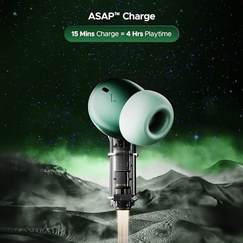 (Open Box) boAt Nirvana Space w/ 360º Spatial Audio, ANC Up to 32dB, 100hrs Playback, 4 Mics with AI-ENx™, Hearables App, Adaptive EQ, in-Ear Detection, DLC Drivers Truly Wireless in Ear Earbuds