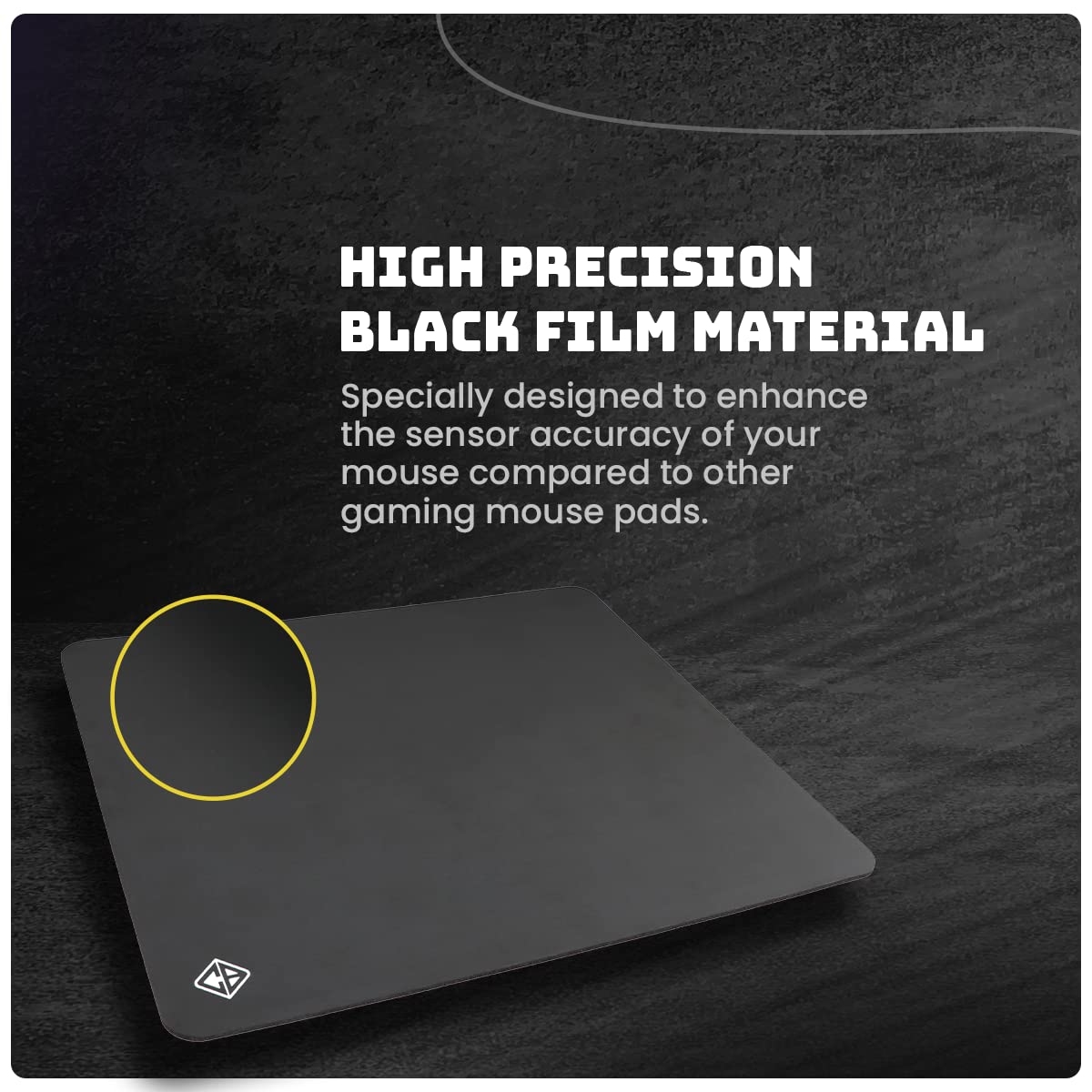 (Open Box)Cosmic Byte Glide Pro Esport Edition Mousepad, Naturally Processed Rubber, Black Film Cloth Processed for Accurate Mouse tracking, 450x400x3mm (L)