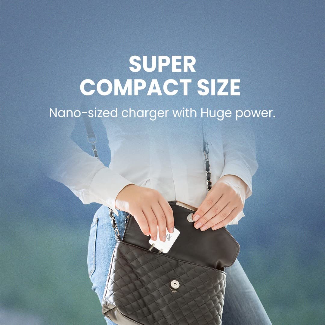 (Open Box) FLiX (Beetel) Storm 33W PD & QC Dual Port Wall Charger,USB Type A & Type C Output Widely Compatible for All Android & IOS Devices,Enhanced Safety,Light Weight & Compact,with Type C Cable (White–SD133)