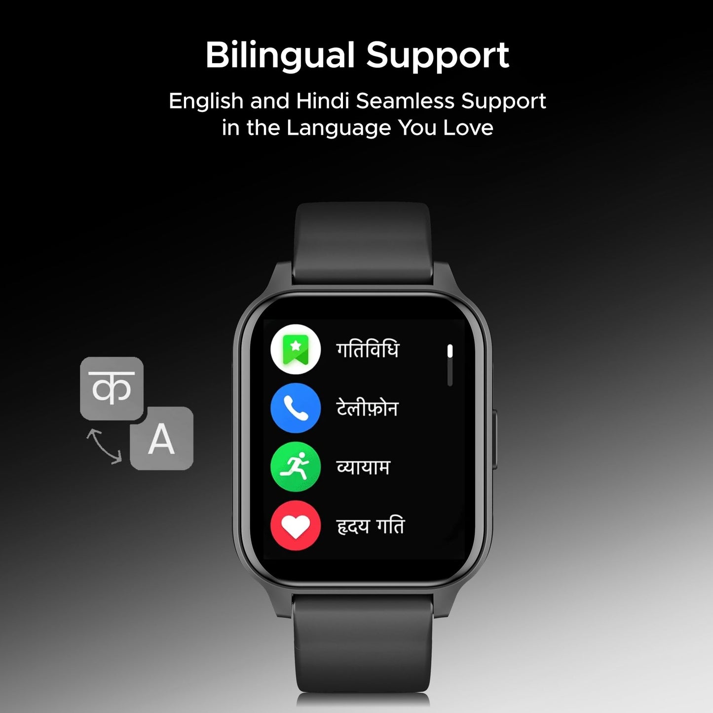 (Open Box) boAt Wave Call 2 Plus Smart Watch w/Bilingual Support (Hindi/English), 1.96”(4.97 cm) HD Display, BT Calling, 100+Sports Modes, Animated Watch Faces, Voice Assistant(Metal Black)