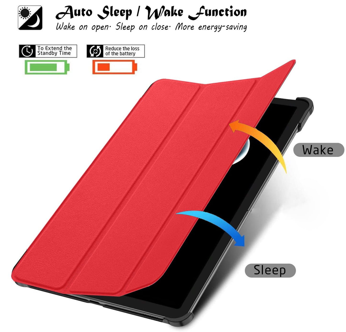 (OPEN BOX)Robustrion Trifold Flip Stand Case Cover for Realme Pad X 11 inch Tablet Cover - Black