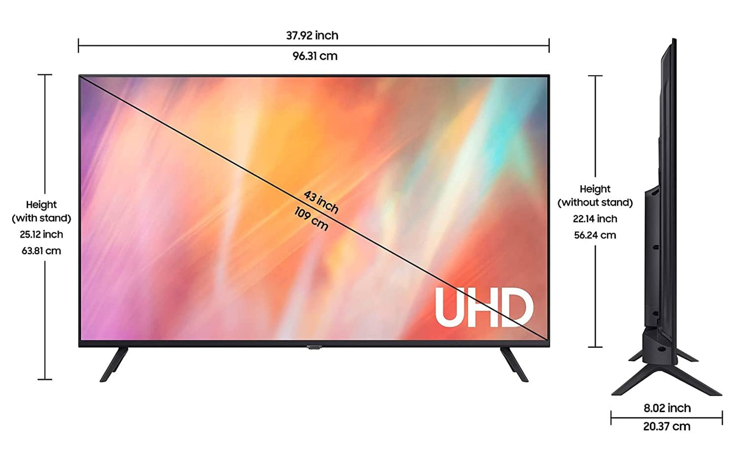(Open Box) Samsung 138 cm (55 Inches) 4K Ultra HD Smart LED TV (UA55AU7600KXXL, Black)