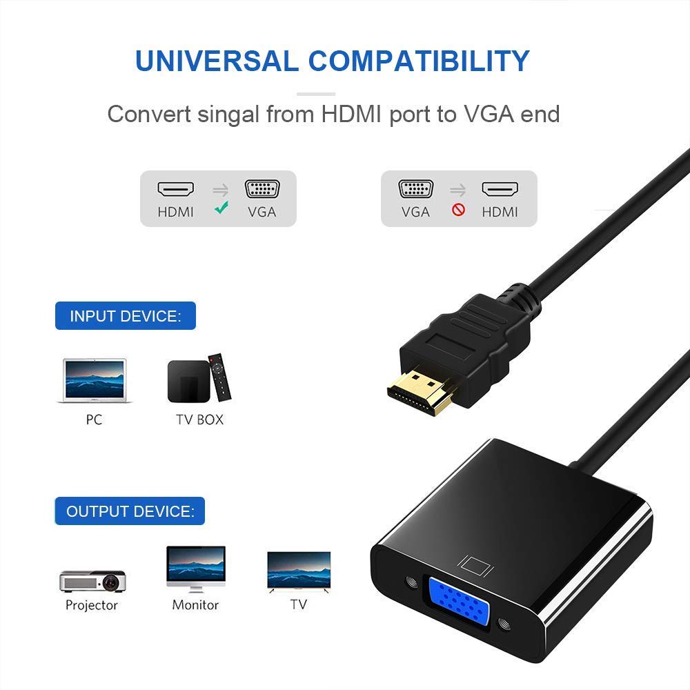 (Open Box)Lapster DisplayPort to VGA Adapter, Gold-Plated DP to VGA Cord (Male to Female) Compatible with Computer, Desktop, Laptop, PC, Monitor, Projector, HDTV