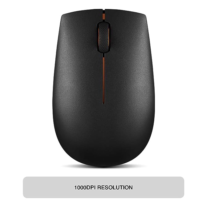 (Open Box) Lenovo 300 Wireless Compact Mouse, 1000 DPI Optical sensor, 2.4GHz Wireless Nano USB, 10m range, 3-button(left,right,scroll) upto 3M left/right clicks & 1yr battery, Ambidextrous, Ergonomic GX30K79401
