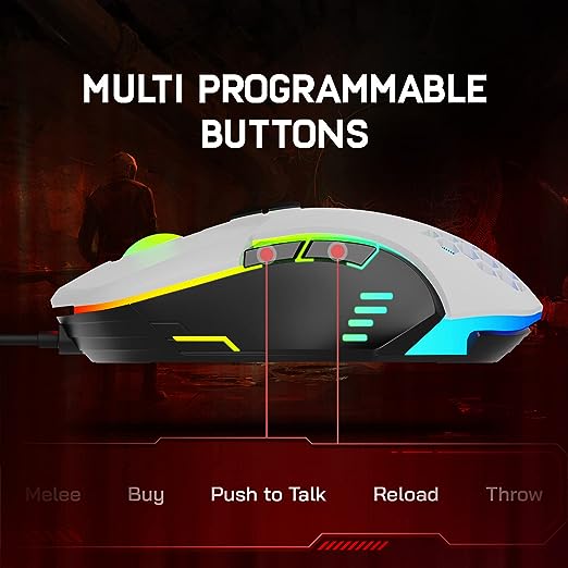 (Open Box) Redgear A-15 Wired Gaming Mouse with Upto 6400 DPI, RGB & Driver Customization for PC
