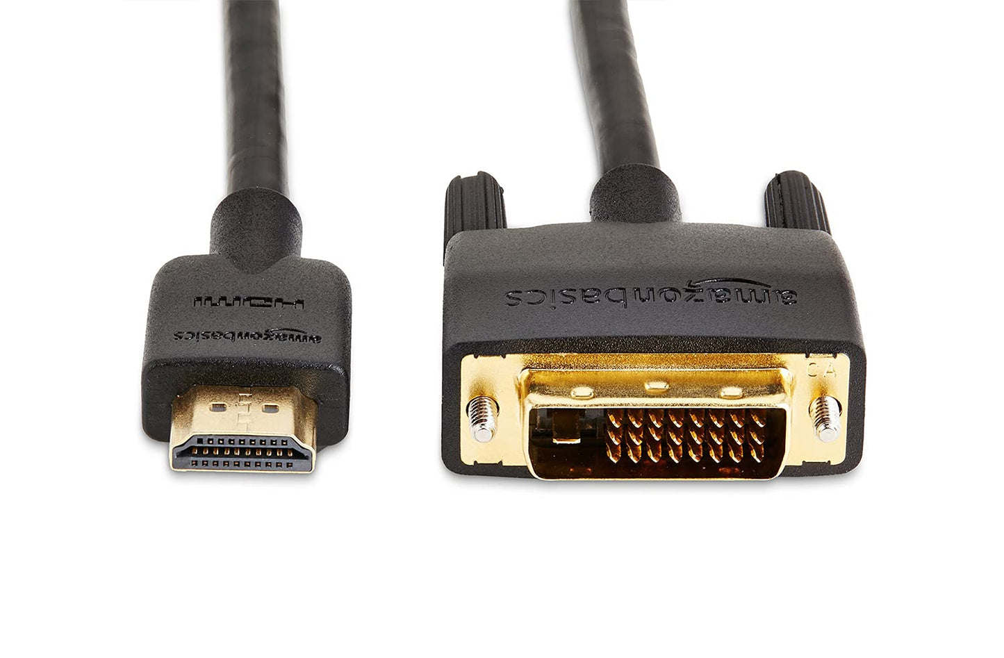 (Open Box) Amazon Basics 6-Feet VGA to VGA Cable for Monitor, Personal Computer (Black) & HL-007347 HDMI Input to DVI Output (Not VGA) Adapter Cable, 6 Feet, Black