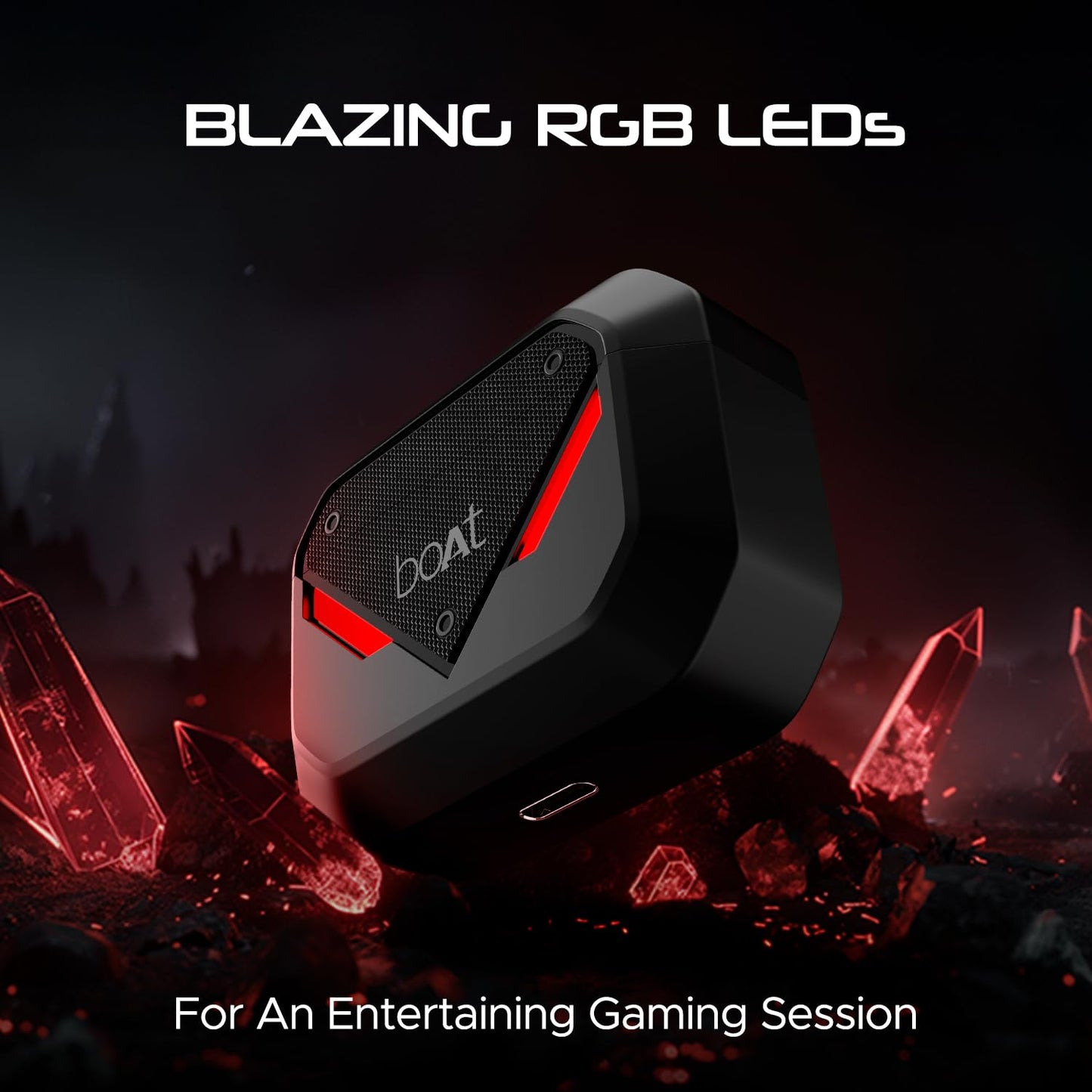 (Open box)boAt Newly Launched Immortal 158 TWS in Ear Gaming Earbuds with 40hrs Playback, 40ms Super-Low Latency Beast Mode, RGB LEDs, 4 Mics with ENx, IWP, ASAP Charge, BTv5.3(White Sabre)