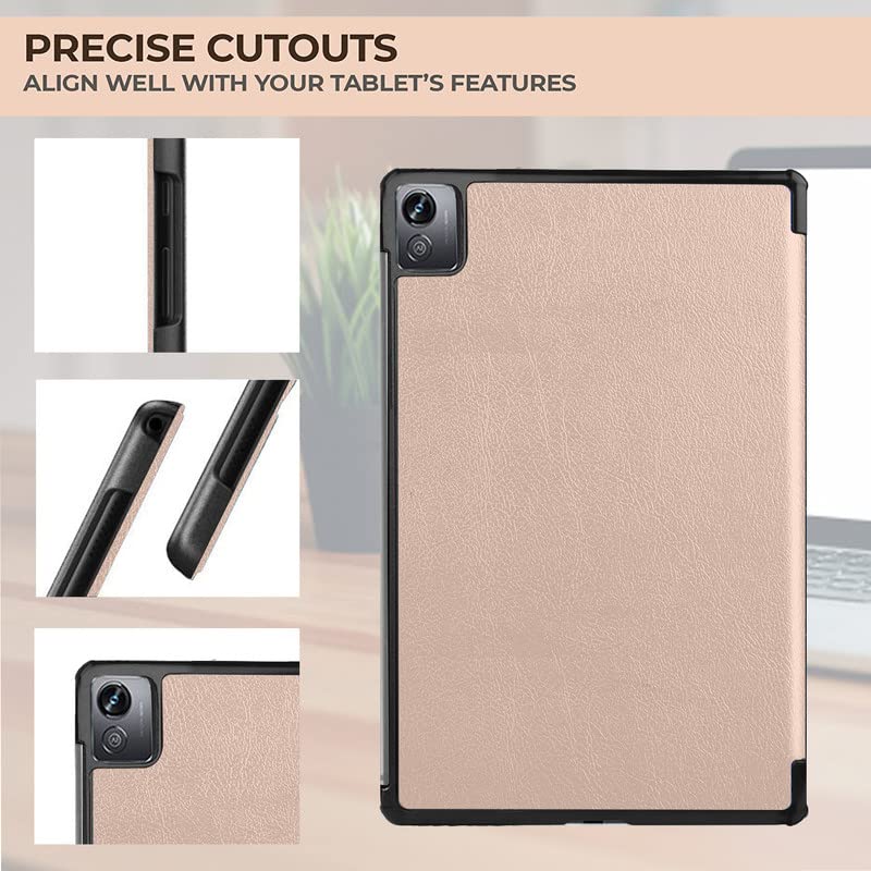 (OPEN BOX)Robustrion Trifold Flip Stand Case Cover for Realme Pad X 11 inch Tablet Cover - Black