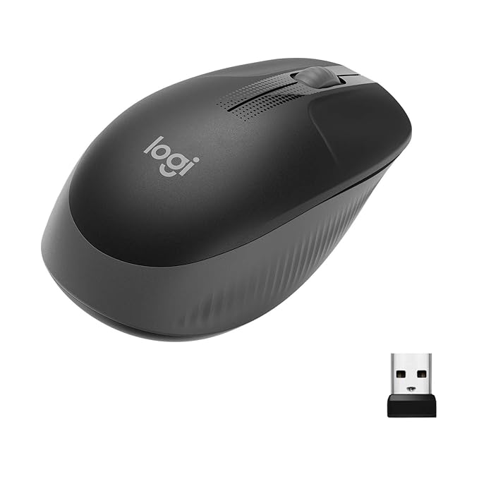 Open Box) Logitech M190 Wireless Mouse , Full Size Ambidextrous Curve –  FABGIZMOZ