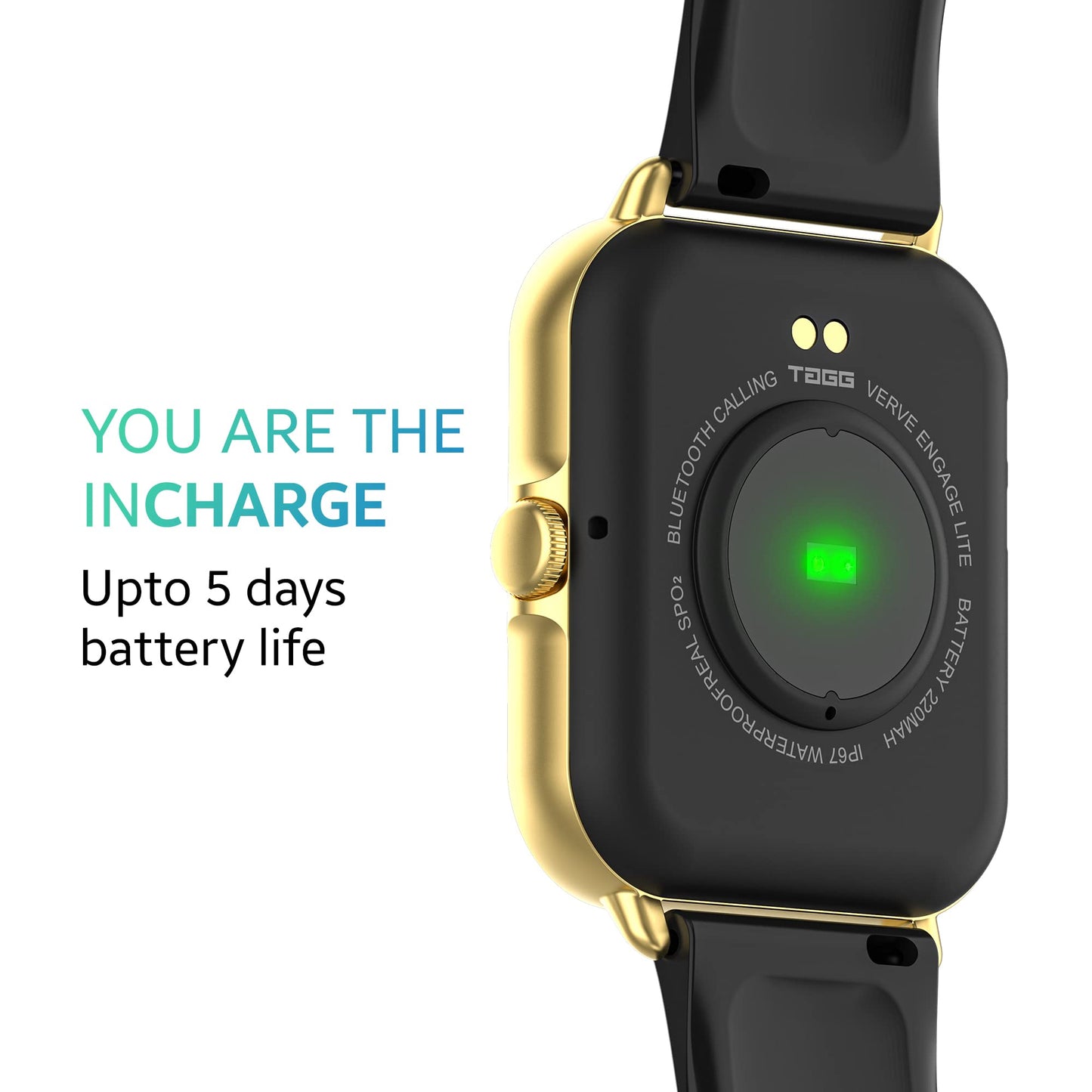 (Open box)TAGG Engage Lite Advanced Calling Smartwatch with Split Screen Function | Single Chip Technology | Fast Charge 10 min = 1 Day Usage | AI Voice Assistant | Built-In Games, Calculator, Stopwatch & Timer