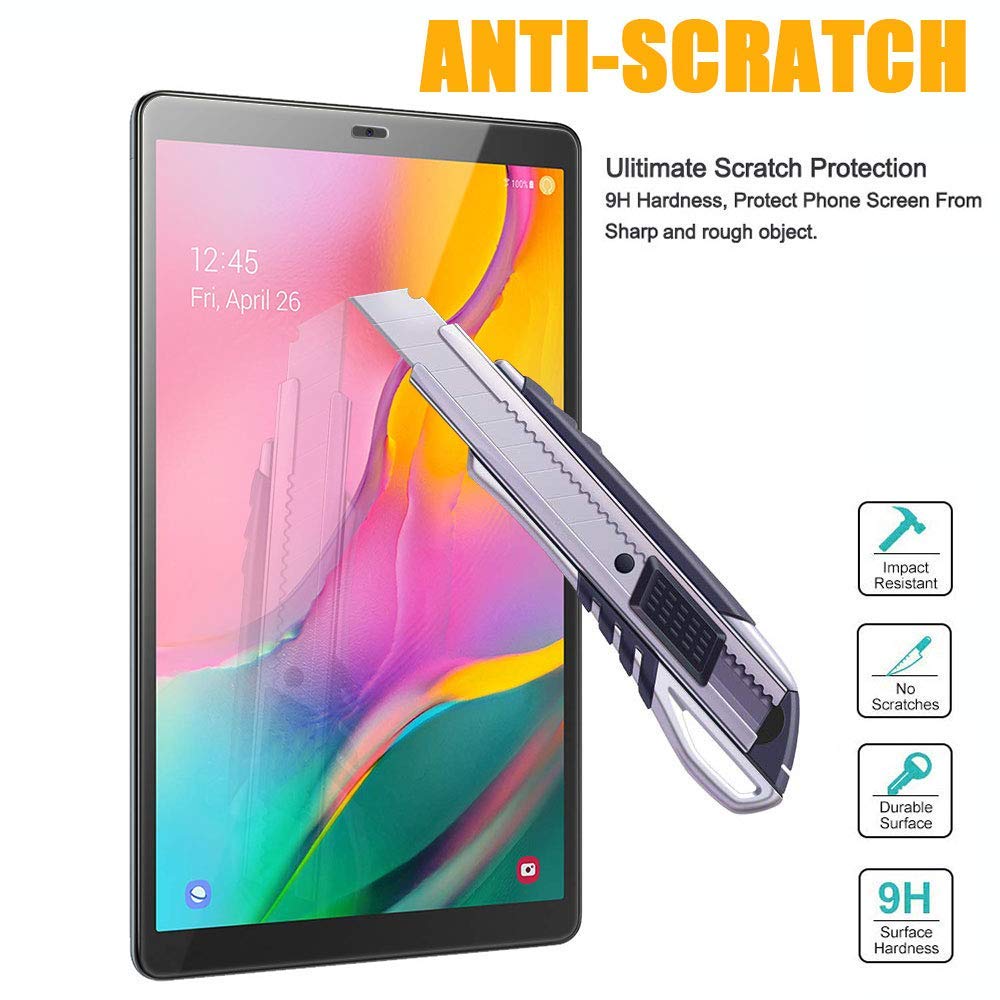 (Open Box) M.G.R.J® Tempered Glass Screen Protector Compatible for Samsung Galaxy Tab A 10.1 (2019) (SM-T510 / SM-T515) (Transparent)
