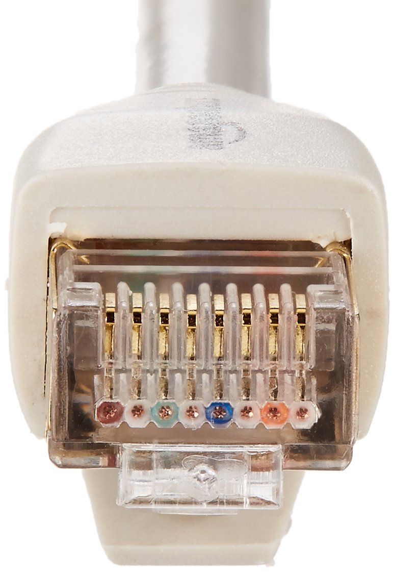 (Open Box) Amazon Basics HL-007289 RJ45 Cat7 Network Ethernet Patch/LAN Cable for Security Camera - 15 Feet (White)