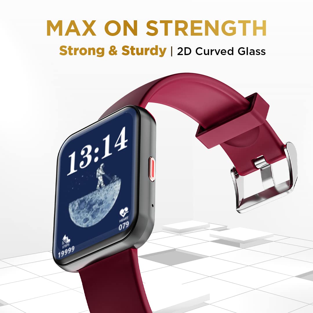 (Open Box) GIZMORE Gizfit Blaze Max 1.85" IPS Display with 240 x 280 px | 450 NITS Brightness BT Calling Edge to Edge Display, Voice Assistance, Bluetooth Smartwatch (Gray)