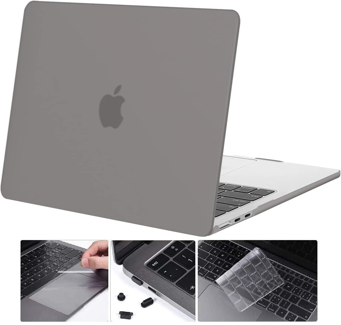 (OPEN BOX)MOCA Case for MacBook Air 13.6 inch Case 2022 2023 2024 Release M3 A3113 M2 A2681 with Touch ID,Hard Shell Case Cover (Frost Clear)