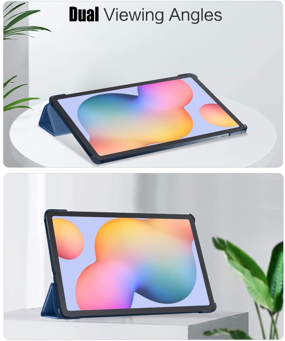 (Open Box)SwooK Case Compatible with Galaxy Tab S6 Lite 10.4 2020, Stand Cover with Translucent Frosted PC Back Shell Fit Samsung Galaxy Tab S6 Lite 10.4 2020 SM-P610/P615 (S6 lite 10.4 Inch, Aqua)