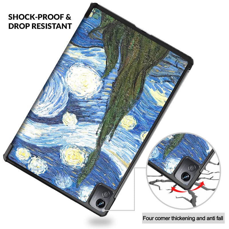 (OPEN BOX)Robustrion Trifold Flip Stand Case Cover for Realme Pad X 11 inch Tablet Cover - Black