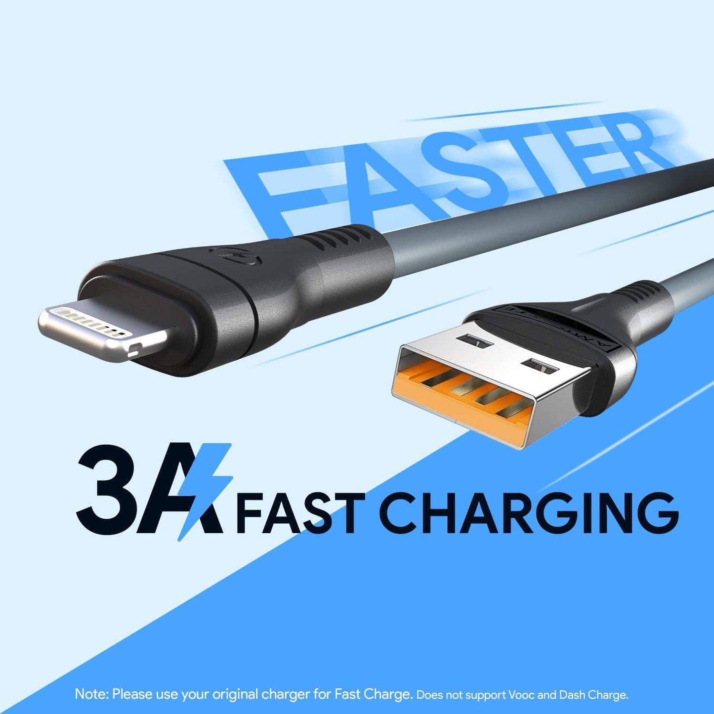 (Open Box) Amkette 30 Pin to USB Charging & Data Sync Cable for iPhone 3G/3GS/4/4s/iPad 1/2/3, iPod Nano 5th/6th Gen and iPod Touch 3rd/4th Gen -1.5m (Black)