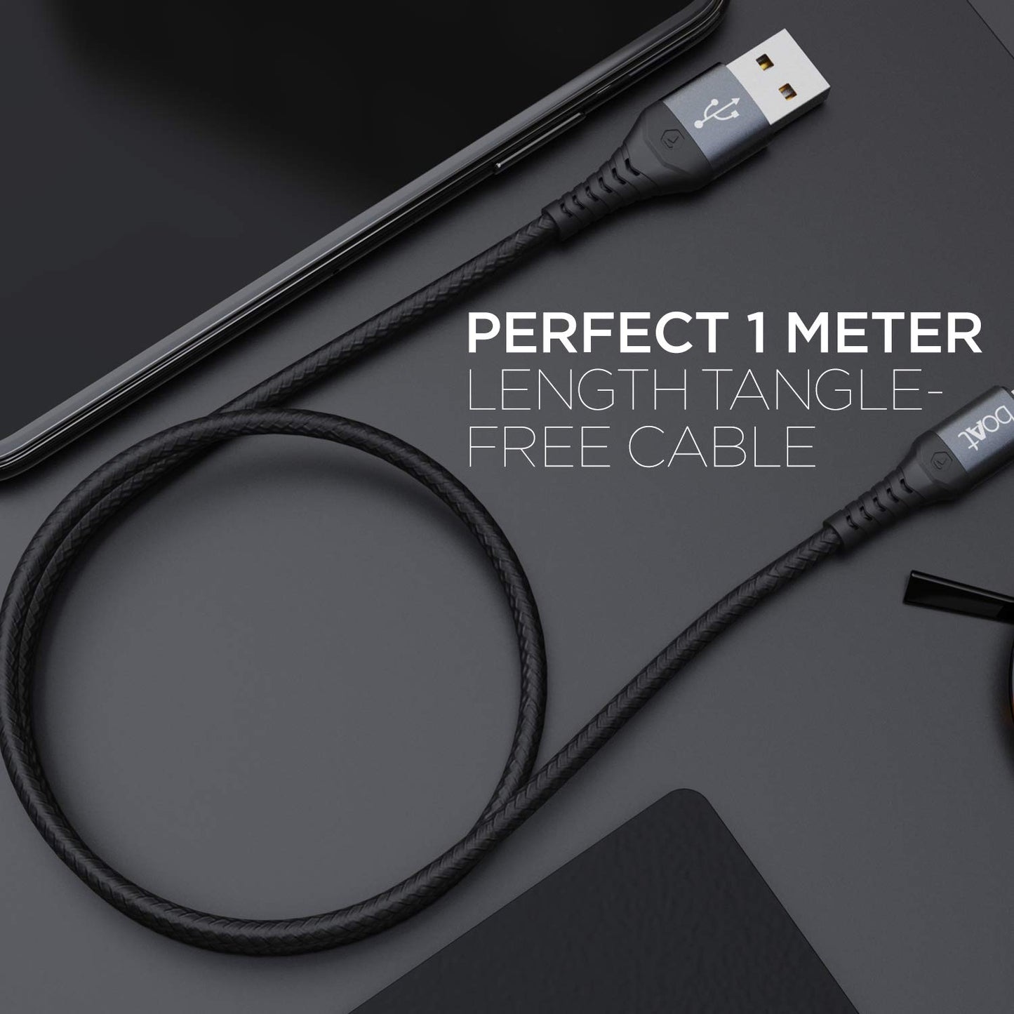 (Open box)boAt LTG 500 Apple MFI Certified for iPhone, iPad and iPod 2Mtr Data Cable(Metallic Silver)