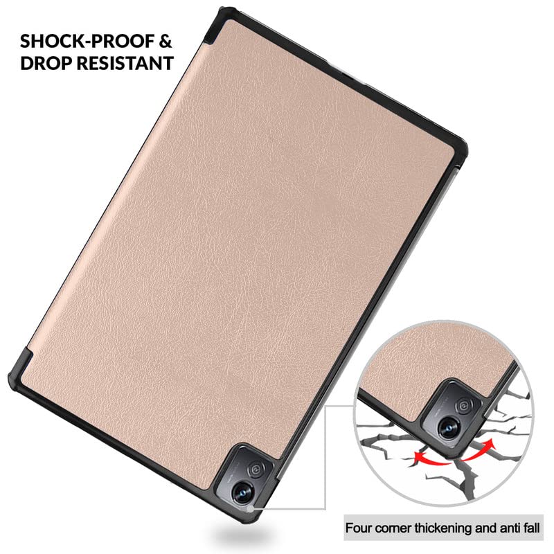 (OPEN BOX)Robustrion Trifold Flip Stand Case Cover for Realme Pad X 11 inch Tablet Cover - Black