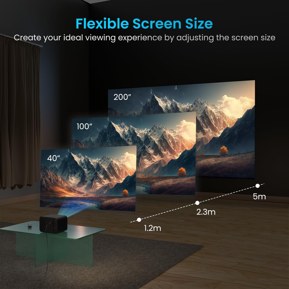 (Open Box) Portronics Beem 440 Smart LED Projector with 720p HD Resolution, Rotatable Design, Built-in Streaming Apps (Netflix, Prime Video, Hotstar), 2000 Lumens, Screen Mirroring, 3 Watts Speaker (White)