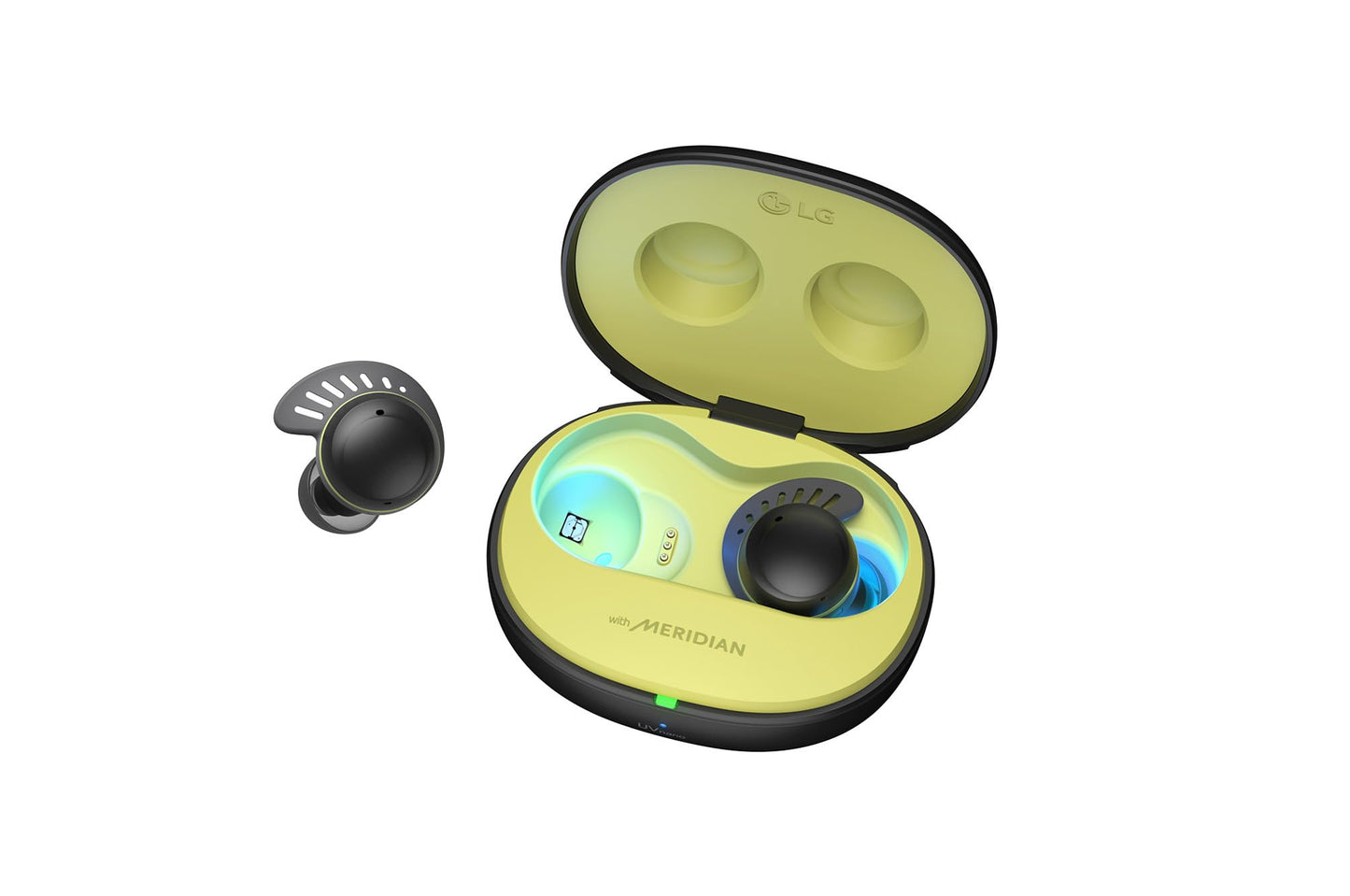 (Open Box) LG Tone Free FP5 - Enhanced Active Noise Cancelling Bluetooth Truly Wireless in Ear Earbuds with mic (Black)